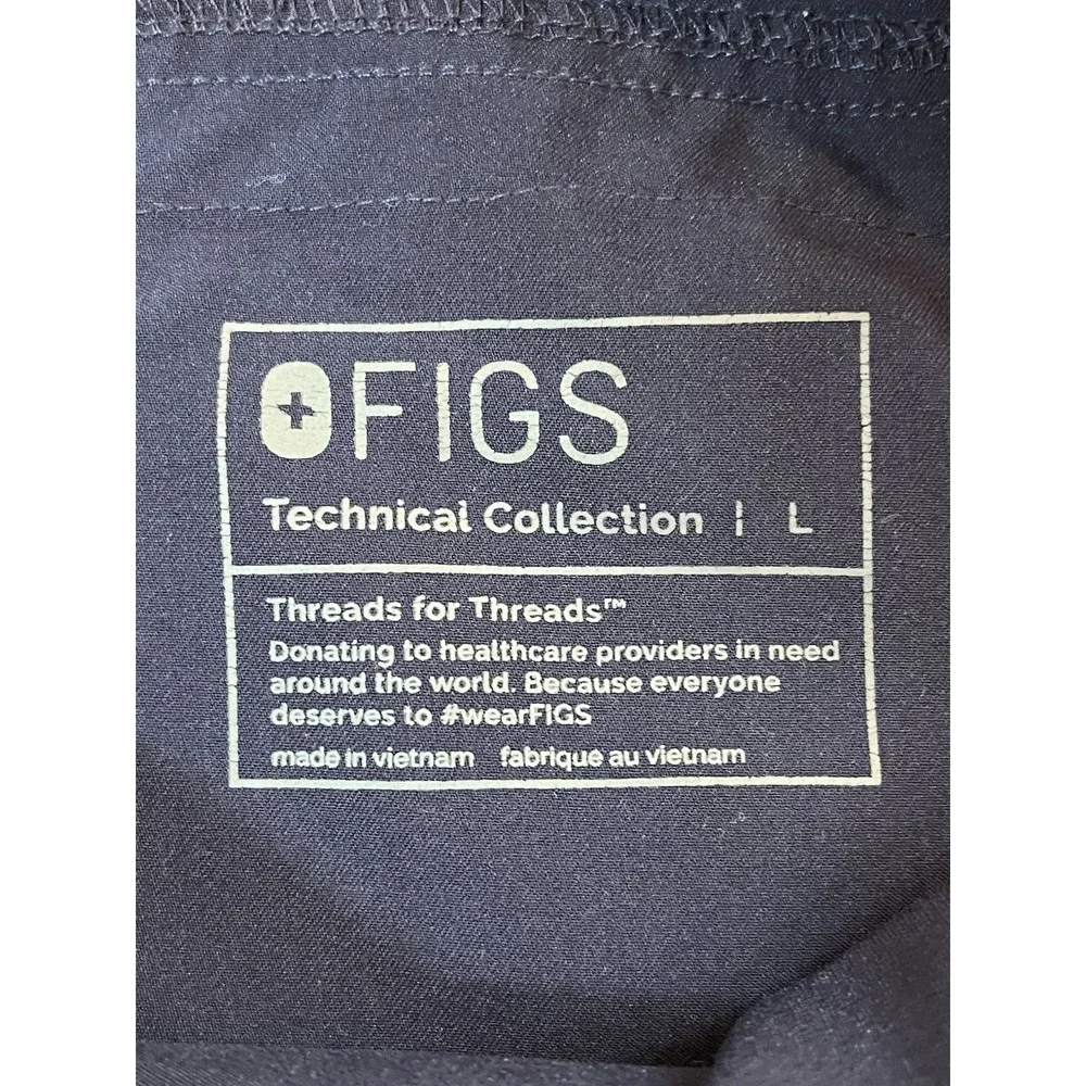 Figs Technical Axim Cargo Scrub Pant Mens Sz Large Navy Blue T2001 PO#3181